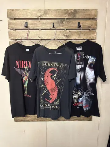 Nirvana, Slipknot, Marilyn Manson 티셔츠