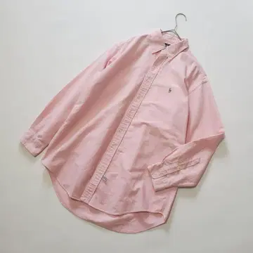 봄 색상 Ralph Lauren BD 셔츠 핑크 빅 사이즈