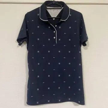 Tommy 골프 네이비 피케 셔츠 LL