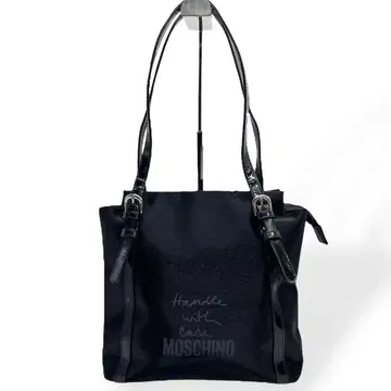 새상품급 MOSCHINO 모스키노 토트백 블랙 나일론 에나멜