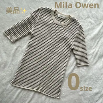 Mila Owen 미라 오웬 크루넥 오가닉 리브 니트 s