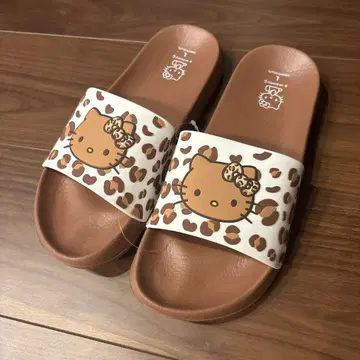 일광화상 키티 레오파드 무늬 샤워 샌들 L