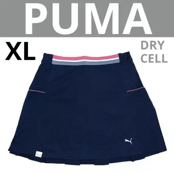 푸마 뒤쪽 플리츠 스트레치 스커트 XL (네이비)