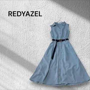 REDYAZEL 슬리브리스 셔츠 원피스 A 라인 더스티 컬러