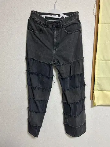 블랙 데님 재구성 패치워크 리메이크 오리지널 단 하나뿐인 아이템