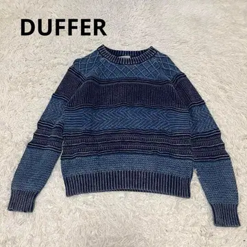 DUFFER 더퍼 인디고 케이블 니트 스웨터 인기
