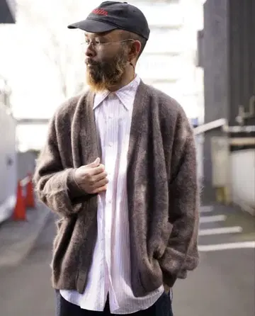 MAATEE&SONS 극상 캐시미어 샤기 카디건