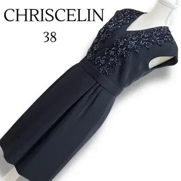 CHRISCELIN 크리스셀린 네이비 자수 드레스 M 여성용