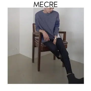 MECRE 스키니 데님 팬츠 인디고 메쿠루 S 청바지 코튼