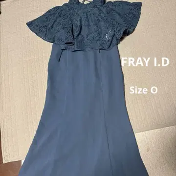 FRAY-I.D 다크 블루 프릴 드레스 프리 사이즈