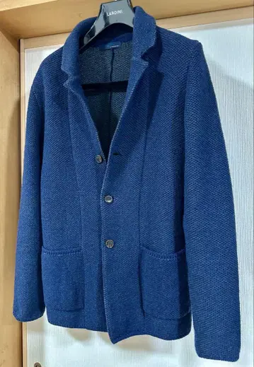 LARDINI 울 테일러드 자켓 니트 NAVY size XS