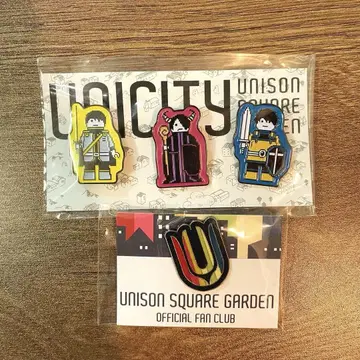 UNISON SQUARE GARDEN UNICTIY 핀 배지 2개 세트