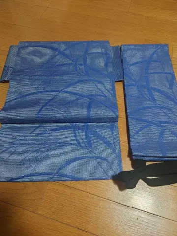 오비 긴자 매듭 여름 오비 파랑 명주 가을 풀