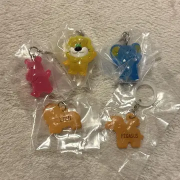 5종 세트 타베코 동물 가챠가챠 메지루시 액세서리