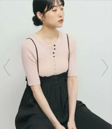 KBF 프론트 버튼 레이어드 니트