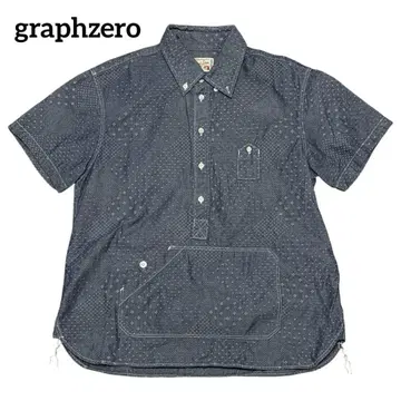 graphzero 트래블러 풀오버 버튼 다운 셔츠 자카드 S