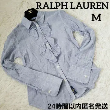 [단종] 랄프 로렌 폴로 청바지 스트라이프 셔츠 M 블루