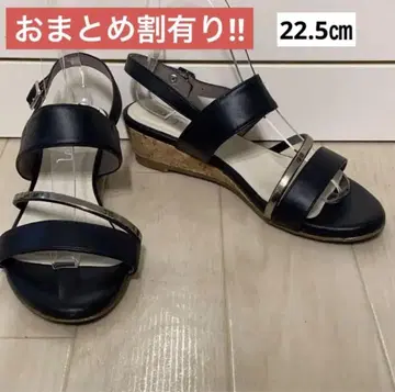 블랙 스트랩 샌들 22.5cm