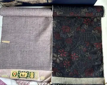 미사용 최고급 별도 주문 순수 실크 짠 옷감 2개 세트