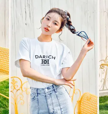다리치 DD 로고 자수 티셔츠