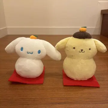 산리오 시나몬 & 폼폼푸딩 가가미코미 봉제 인형 2종 세트