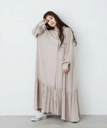 레어 인기 완판템! 넉넉한 개더 에어리 티어드 맥시 원피스