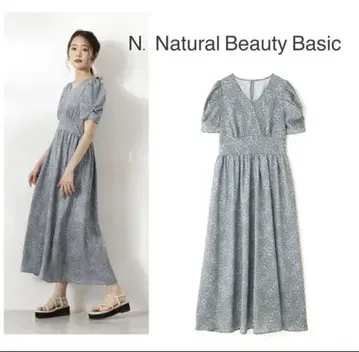 N. 내추럴 뷰티 프린트 파워 숄더 원피스