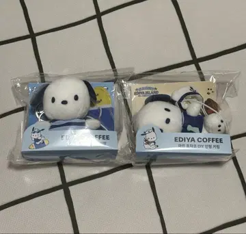 EDIYA COFFEE 산리오 포차코 봉제 인형 한국 한정판 마스코트