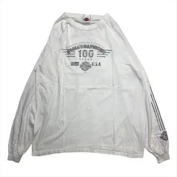 00s 할리 데이비슨 100주년 티셔츠 긴팔 구제 의류 남성용 2XL
