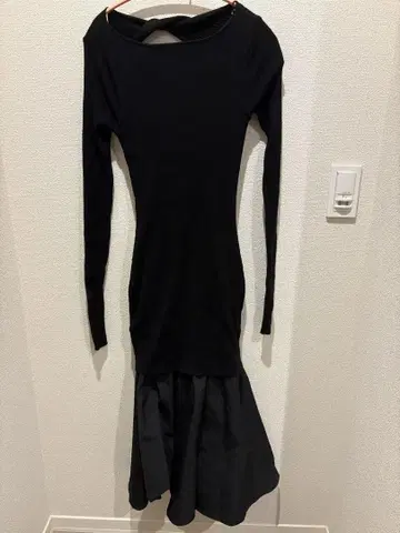 eimyistore/xs 블랙 롱 니트 원피스