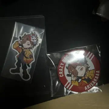 Crazyraccoon CR 스토어 캔뱃지 & 스티커 세트 아리사카