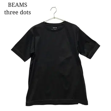 BEAMS 쓰리 도트 티셔츠 블랙