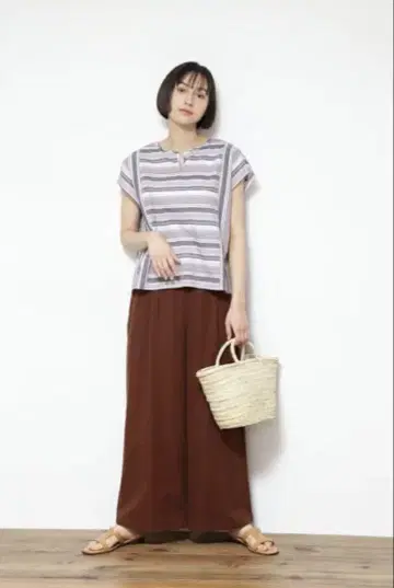 휴먼 우먼 HUMAN WOMAN 멀티 스트라이프 블라우스