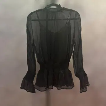ALLSAINTS 시스루 블라우스 블랙 레이스 디테일