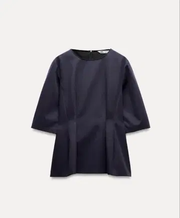 ZARA ZW 컬렉션 페플럼 블라우스 네이비 XS