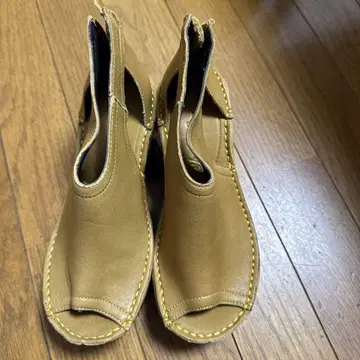 히나데이 그린 통굽 웨지 샌들 S