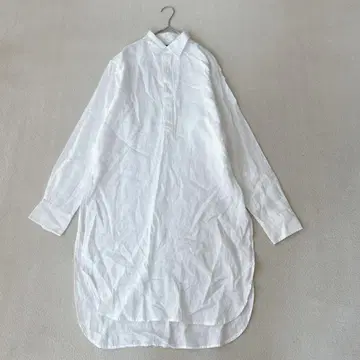 폴로 랄프로렌 린넨 롱 원피스 풀오버 셔츠 화이트 M