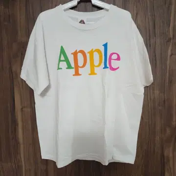 90S 애플 로고 빈티지 티셔츠
