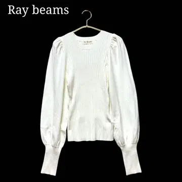 Ray beams 퍼프 슬리브 크루넥 니트 레이빔즈