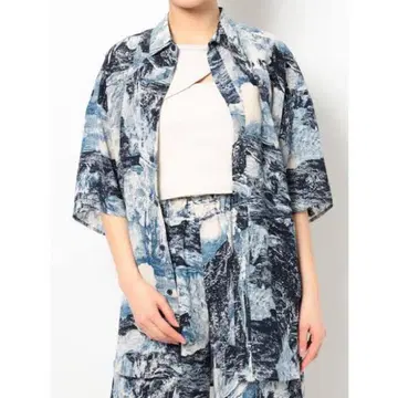 evris Monotone 프린트 루즈 셔츠