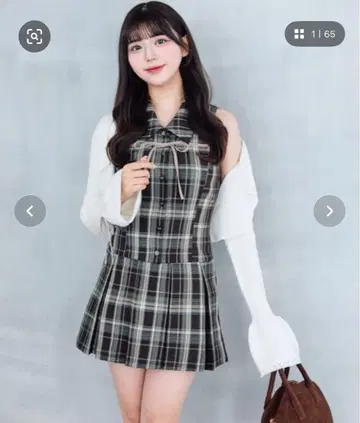 OLIVE des OLIVE 슬리브리스 셔츠 미니 원피스