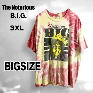 노토리어스 B.I.G. HIPHOP 타이다이 반팔 티셔츠 3XL 사이즈