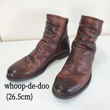 whoop-de-doo 후프 디두 천연 가죽 사이드 지퍼 부츠 숏부츠