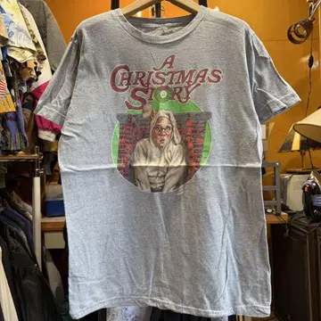 미국 빈티지 의류 A Christmas Story 티셔츠 그레이 S