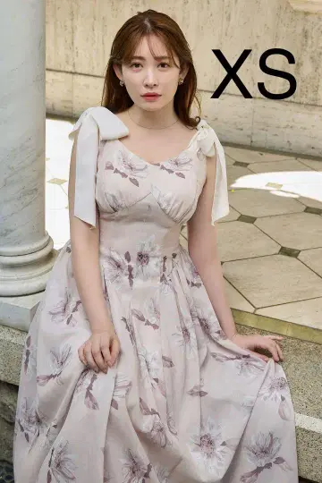 해바라기 프린트 미디 드레스 herlipto XS