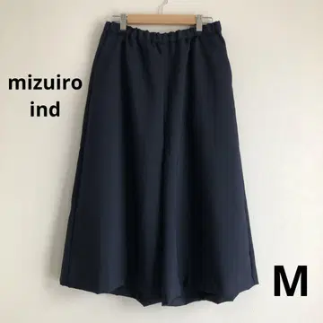 미즈이로 인드 mizuiro ind 가우초 팬츠 스커트 네이비