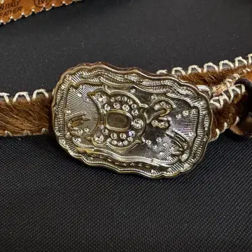 DSQUARED 큐빅 버클 가죽 벨트 사이즈 M