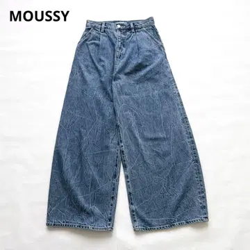 마우지 WAVY TUCK BAGGY 배기 팬츠 청바지 데님 와이드