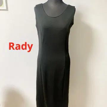 Rady 레이디 롱 바디콘 원피스 블랙 골드 버튼