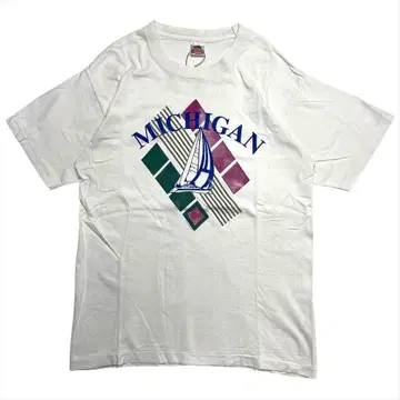 90s MICHIGAN 세일링 보트 티셔츠 구제 의류 남성용 M USA제